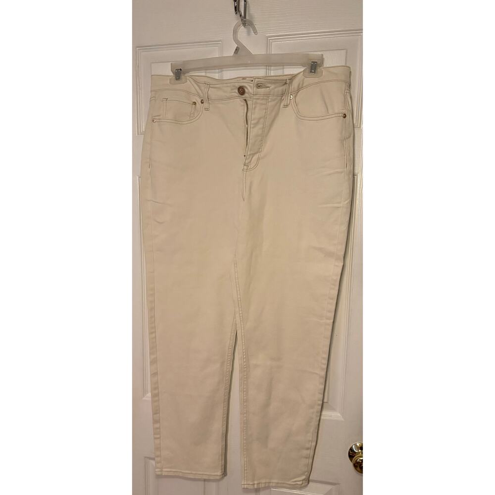 7 for all Mankind cream colored women’s jeans size 14